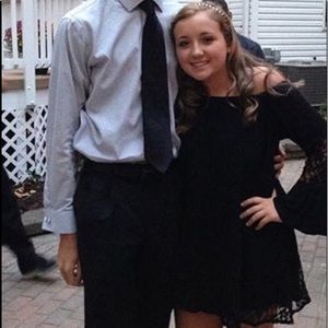 Black off the shoulder dress